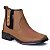 Botinha Feminina Bota Cano Curto Bico Quadrado Ref 793 Caramelo - Imagem 2