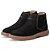 Bota Chelsea Masculina Em Couro Nobuk Café Botina Social Bico redondo Ref 1188 - Imagem 2