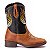 Bota Texana Masculina Infantil Em Couro Fóssil Mostarda 514 - Imagem 2