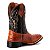 Bota Texana Couro Avestruz bico quadrado Rodeio Pinhão - Imagem 4