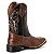 Bota Texana Couro Avestruz bico quadrado Rodeio Cappuccino - Imagem 4