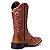 Bota Texana Couro Zíper Lateral Bordado Laser Floral - Imagem 3