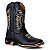 Bota Texana Rodeio Country Couro Bico Quadrado Masculina Ref 857 Preto - Imagem 2