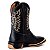 Bota Texana Rodeio Country Couro Bico Quadrado Masculina Ref 857 Preto - Imagem 5
