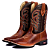 Bota Texana Country Masculina Couro Bico Quadrado Ref0800 - Imagem 6