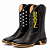 Bota Texana Rodeio Brasil Couro Bico Quadrado Preto Ref 0864 - Imagem 4