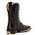 Bota Texana Rodeio Brasil Couro Bico Quadrado Preto Ref 0864 - Imagem 3