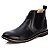 Bota Chelsea Masculina Em Couro Preto Botina Floter Ref 187 - Imagem 3