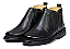 Bota Masculina Botina Confort Anti-Stress Diabeticos e Esporão Em Couro Cor Preto Ref 211 - Imagem 2