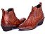 Bota Masculina Country Cano baixo Em Couro avestruz bico fino carrapeta Latego Cor Pinhão 145 - Imagem 2