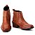 Bota Masculina Country Botina Em Couro Sanfonada Latego Cor Pinhão Ref 041 - Imagem 5