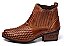 Bota Masculina Country Rodeio Trissê Botina Carrapeta Em Couro Latego Cor Pinhão Ref 136 - Imagem 2