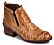 Bota Masculina Escamada Country Botina Ziper Em Couro Latego Cor Areia Ref 164 - Imagem 1
