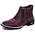 Bota Texana Feminina Botina bico quadrado Em Couro Fossil Brown Detalhe Rosa Ref 760 - Imagem 3