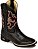 Bota Texana Em Couro Anaconda Cor Preto 802 - Imagem 1