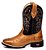 Bota Texana Couro Avestuz bico quadrado Peão Rodeio Latego Whisky 806 - Imagem 2