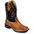 Bota Texana Couro Avestuz bico quadrado Peão Rodeio Latego Whisky 806 - Imagem 1
