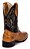 Bota Texana Couro Avestuz bico quadrado Peão Rodeio Latego Whisky 806 - Imagem 3