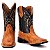 Bota Texana Couro Avestuz bico quadrado Peão Rodeio Latego Whisky 806 - Imagem 5