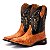 Bota Texana Couro Avestuz bico quadrado Peão Rodeio Latego Whisky 806 - Imagem 6