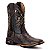Bota Texana Couro Avestruz bico quadrado Rodeio marrom café Ref 806 - Imagem 2