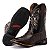 Bota Texana Couro Avestruz bico quadrado Rodeio marrom café Ref 806 - Imagem 4