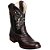 Bota texana Maculina Avestruz bico redondo Marrom café Cowboy Ref 816 - Imagem 1
