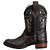 Bota texana Maculina Avestruz bico redondo Marrom café Cowboy Ref 816 - Imagem 4