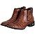 Botina Bota Texana Escamada Masculina Bico quadrado Pinhão Cowboy REf 186 - Imagem 2