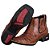 Botina Bota Texana Escamada Masculina Bico quadrado Pinhão Cowboy REf 186 - Imagem 3