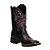 Bota Texana Feminina Couro Preto/ Rosa Ref 732 - Imagem 1