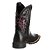 Bota Texana Feminina Couro Preto/ Rosa Ref 732 - Imagem 6