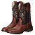 Bota Texana Masculina lisa Marrom Rodeio Cowboy Ref 813 - Imagem 2