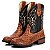 Bota Texana Avestruz bico redondo amarelo whisky Ref 816 - Imagem 2
