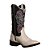 Bota texana feminina bico quadrado Anaconda Gelo/Rosa Ref 710 - Imagem 1