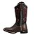 Bota texana feminina bico quadrado Anaconda Café Ref 712 - Imagem 3