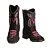Bota texana infantil feminino Boi marrom/rosa ref 506 - Imagem 6