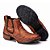 Botina Texana Escamada Country Masculina bico redondo Rodeio Marrom Ref 122 - Imagem 2