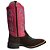 Bota Texana Feminina Café Cano Rosa Ref 721 - Imagem 4
