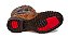 Bota Texana Escamada masculina bico redondo couro reforçada marrom Ref 834 - Imagem 3