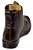 Bota Botina Escamada Masculina Cowboy cano baixo bico redondo elástico Leve e Confortável Marrom escuro Ref 104 - Imagem 4