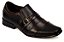 Sapato Social Masculino Preto detalhe marrom Ref 910 - Imagem 1