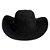 Chapéu Cowboy Americano Country em Couro com Nobuk Preto Ref-3003 - Imagem 3