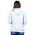 Blusa Moletom Feminino Branco Com Capuz e Bolso Canguru Sem estampa - Imagem 2