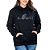 Blusa Moletom Feminino apaixonada por Cavalos Batimentos Coração Preto Com bolso - Imagem 1
