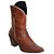 Bota Texana Feminina Montaria de Ziper Salto Alto Couro Latego Pinhão Ref 765 - Imagem 1