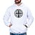 Blusa Moletom Medalha de São Bento Masculino Branco Com Capuz e Bolso Canguru - Imagem 1