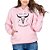 Blusa Moletom Country Feminino Rosa Boi Tatanka Chifre Cowgril - Imagem 1