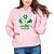 Blusa Moletom Country Feminino Rosa Agronomia Cowgril Cpm Capuz e Bolso Canguru Agro - Imagem 1