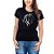 Camiseta Feminina Country Cavalo Mula Manga curta Preta - Imagem 1